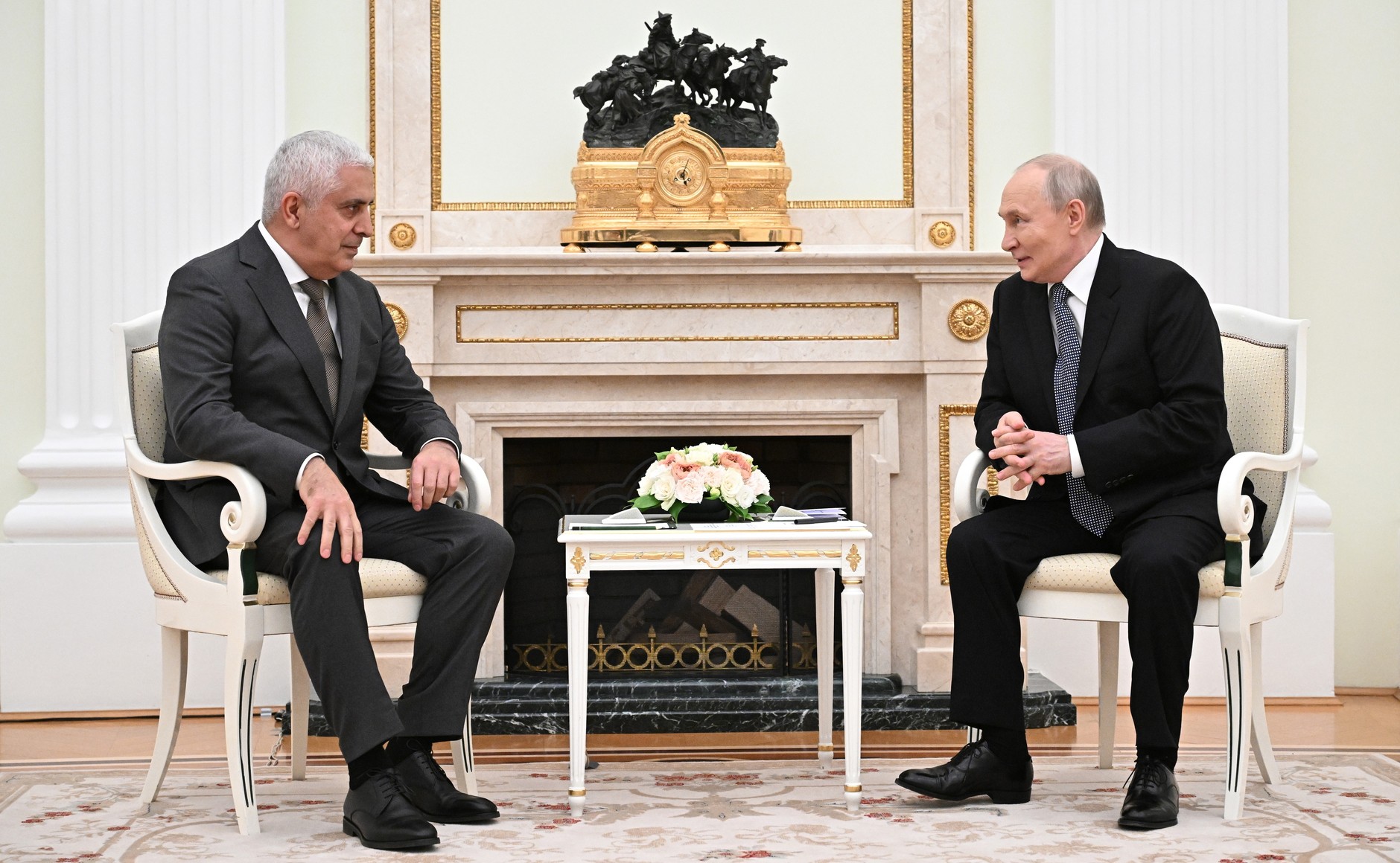 Acting president Marat Kambolov on audience with president Putin in the Kremlin, 13 July 2026 (photo: Kremlin).